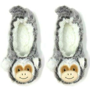 Monkey Around | Women's Funny Fluffy House Slippers